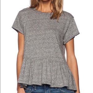 The Great. Ruffle hem tee